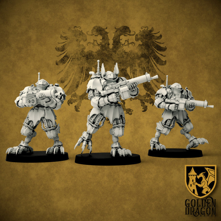 Holy Roman Empire - Knecht Battlesuits x3  | Golden Dragon Games | Marcher