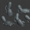 Bits- Custom Right Handed Power Fist x10 -GrimDark OPR - Battle Brothers -Legion